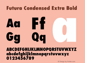 Futura Condensed Extra Bold 001.003图片样张