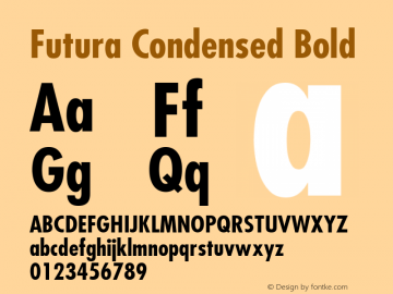 Futura Condensed Bold 001.003图片样张