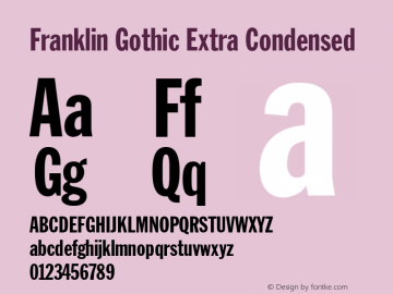 Franklin Gothic Extra Condensed 001.001图片样张