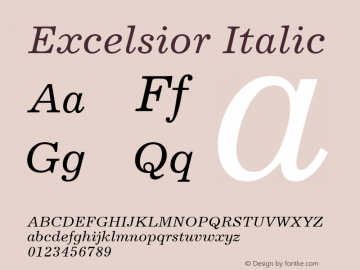 Excelsior Italic 001.002图片样张