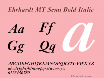 Ehrhardt MT Semi Bold Italic 001.003图片样张