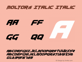 Moltors Italic Italic 2 Font Sample