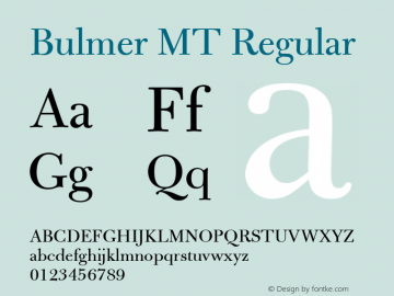 Bulmer MT Regular 001.005图片样张