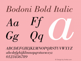 Bodoni Book Italic 001.002图片样张