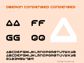 Oberon Condensed Condensed 1.2图片样张