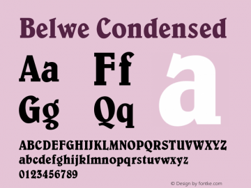 Belwe Condensed 001.002图片样张