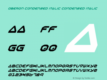 Oberon Condensed Italic Condensed Italic 1.2图片样张