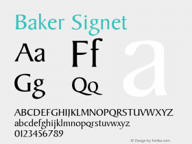 Baker Signet 001.000图片样张