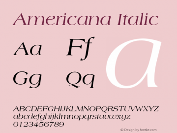 Americana Italic 001.002图片样张