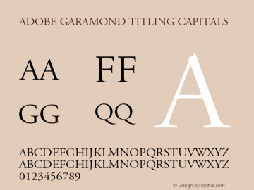 Adobe Garamond Titling Capitals 001.003图片样张