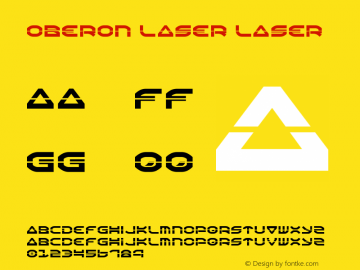 Oberon Laser Laser 1.2 Font Sample