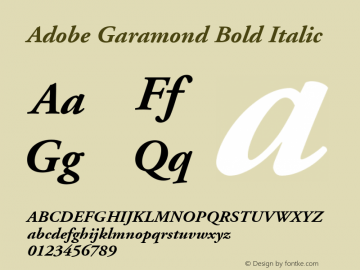 Adobe Garamond Bold Italic 001.003图片样张