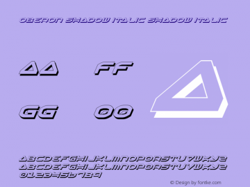 Oberon Shadow Italic Shadow Italic 1.2图片样张