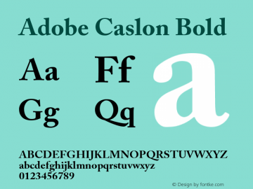 Adobe Caslon Bold 001.003图片样张