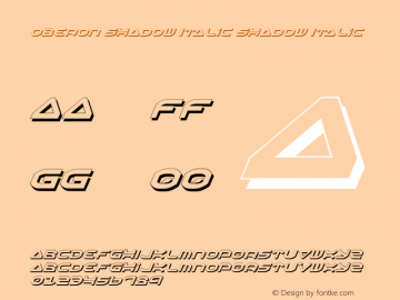 Oberon Shadow Italic Shadow Italic 1.2图片样张