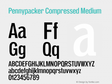 Pennypacker Compressed Medium Version 1.002 | web-ttf图片样张
