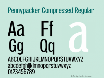 Pennypacker Compressed Regular Version 1.002 | web-ttf图片样张