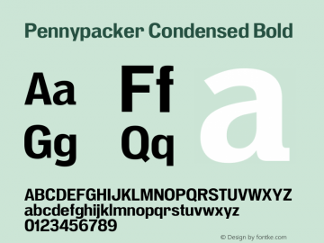 Pennypacker Condensed Bold Version 1.002 | web-ttf图片样张