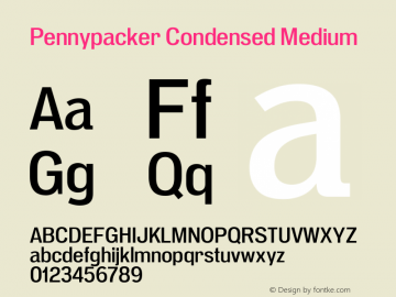 Pennypacker Condensed Medium Version 1.002 | web-ttf图片样张