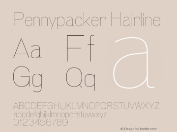 Pennypacker Hairline Version 1.002 | web-ttf图片样张