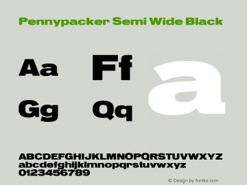 Pennypacker Semi Wide Black Version 1.002 | web-ttf图片样张