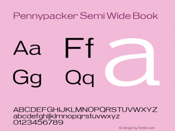 Pennypacker Semi Wide Book Version 1.002 | web-ttf图片样张