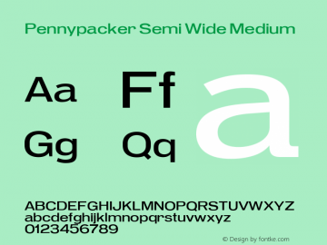 Pennypacker Semi Wide Medium Version 1.002 | web-ttf图片样张