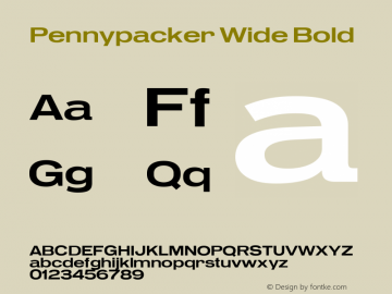Pennypacker Wide Bold Version 1.002 | web-ttf图片样张