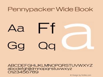 Pennypacker Wide Book Version 1.002 | web-ttf图片样张