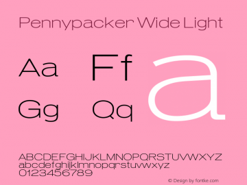 Pennypacker Wide Light Version 1.002 | web-ttf图片样张