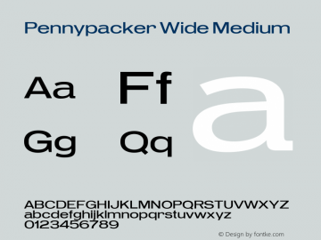 Pennypacker Wide Medium Version 1.002 | web-ttf图片样张