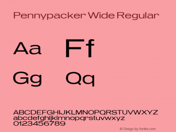Pennypacker Wide Regular Version 1.002 | web-ttf图片样张