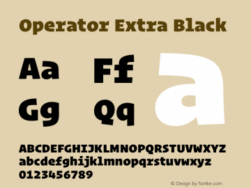 Operator XBlack Version 1.200 Pro | web-ttf图片样张