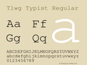 Tlwg Typist Regular 图片样张