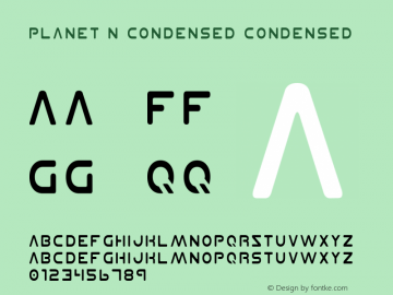 Planet N Condensed Condensed 2 Font Sample