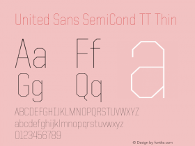 United Sans SemiCond TT Thin Version 001.001 2006; ttfautohint (v0.96) -l 8 -r 50 -G 200 -x 14 -w 