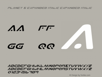 Planet S Expanded Italic Expanded Italic 2图片样张