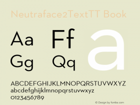 Neutraface2TextTT-Book Version 001.000 2007图片样张