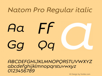 Natom Pro Regular italic 1.0图片样张