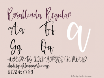 Rosallinda Version 1.002;Fontself Maker 3.5.7图片样张