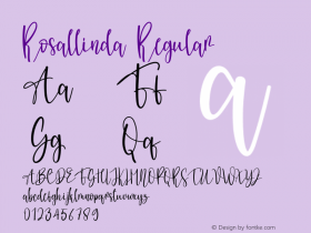 Rosallinda Version 1.002;Fontself Maker 3.5.7图片样张