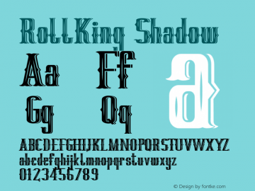 RollKing Shadow Version 1.005;Fontself Maker 3.5.1图片样张