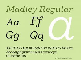 Madley Regular Italic Version 1.00图片样张