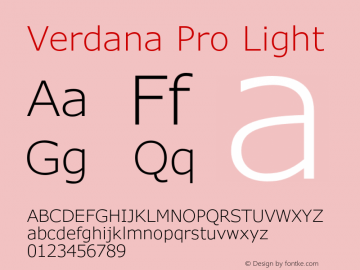VerdanaPro-Light Version 6.010图片样张