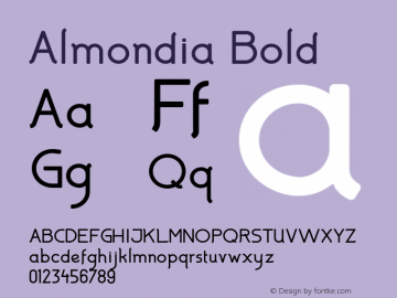 Almondia-Bold Version 1.000图片样张