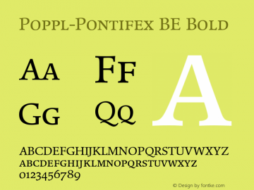 PopplPontifexBE-RegularSC Version 001.000图片样张