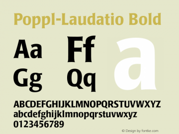 PopplLaudatio-MediumCondensed Version 001.000图片样张