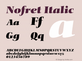 Nofret-Italic3 Version 001.001图片样张