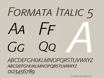 Formata-Italic5 Version 001.000图片样张