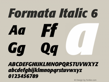 Formata-Italic6 Version 001.000图片样张